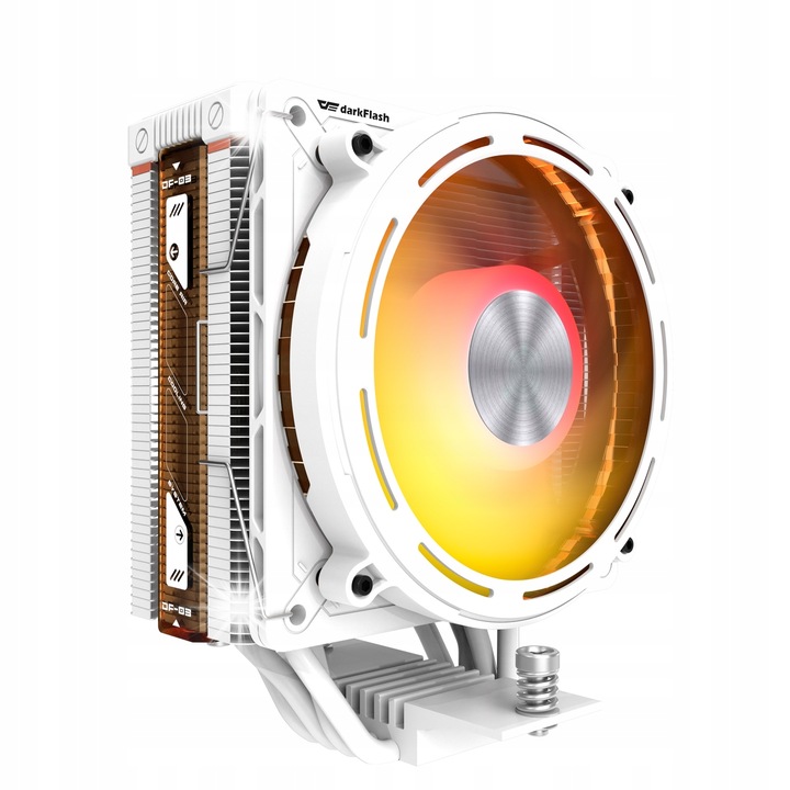 Darkflash E400 fehér processzorhűtő 122x155x92mm ARGB PWM