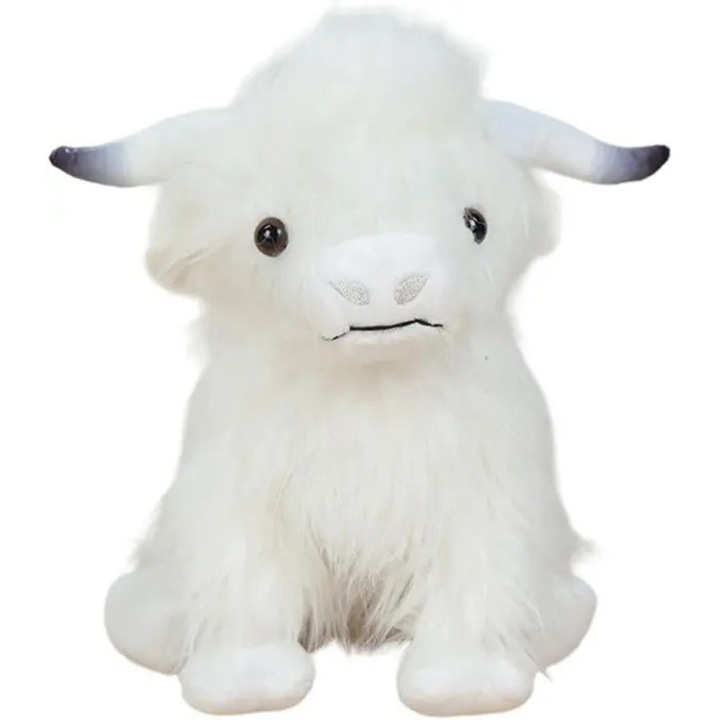 Highland tehén plüssjáték, puha, barna, 28cm