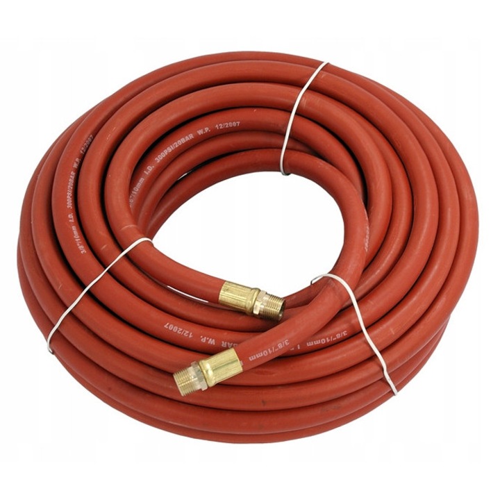 Furtun pneumatic Neilsen 10x17mm rezistent ulei 15m cu conectori metalici