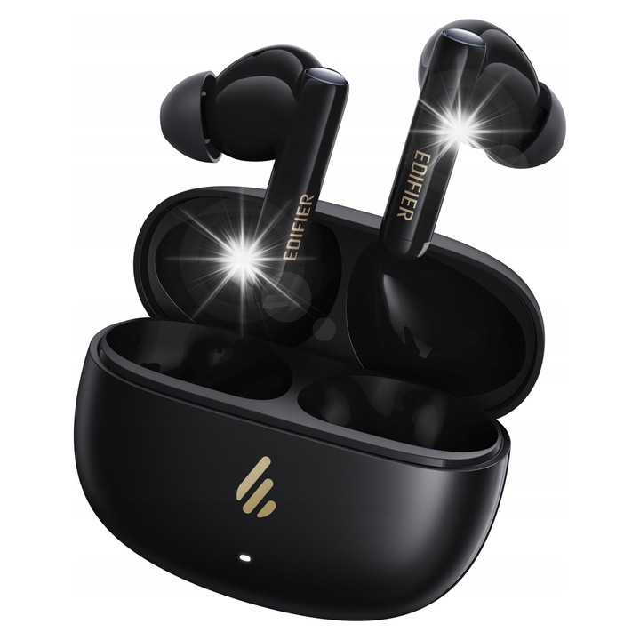 Edifier X5 Pro V25 vezeték nélküli fülhallgató, hibrid ANC, Bluetooth 6.0, fekete, 61x50x26mm