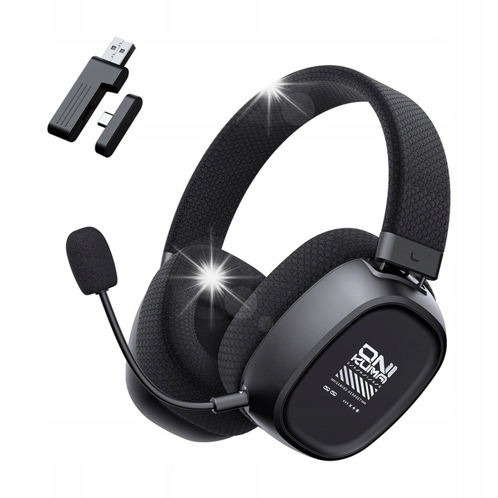 Onikuma GT830 Bluetooth 5.4 USB PC fejhallgató, fekete