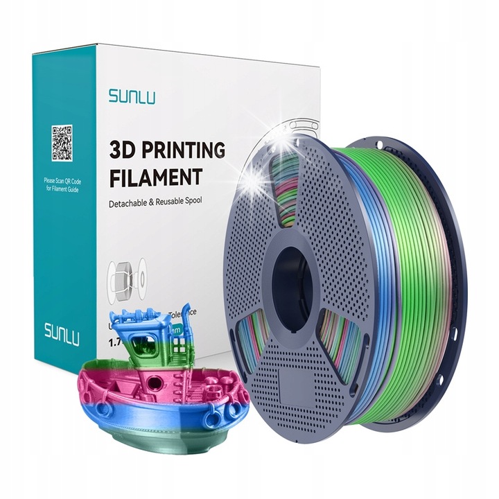 Filament PLA+ Sunlu Silk többszínű 1.75mm 1kg