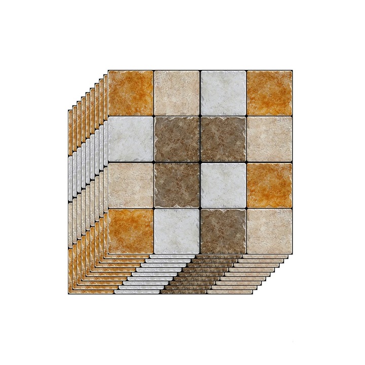 10 db 3D kristály matrica szett, öntapadós, vízálló, 10x10cm