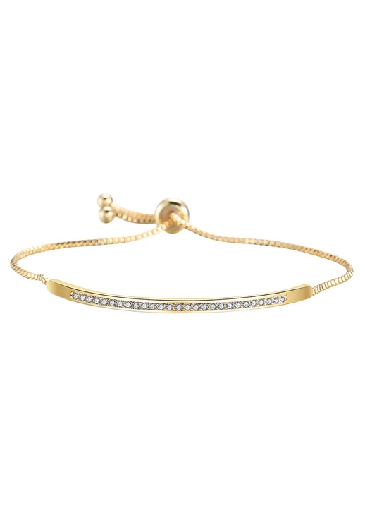 Bratara tenis aurita 14K YANYXR zirconiu cubic ajustabila aur roz auriu argintiu 24x0.2cm