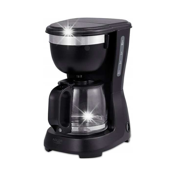 Espressor cafea Adler AD 4381b compact negru 0.6L 600W