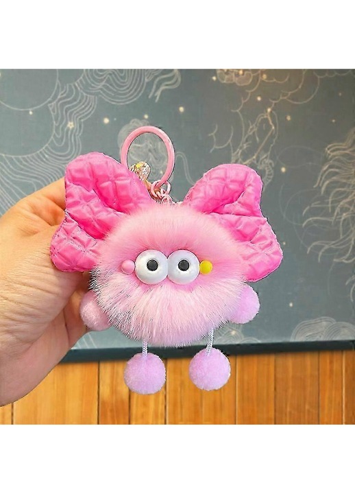 Kulcstartó nyúl plüss, dekoratív játék, puha, 9cm