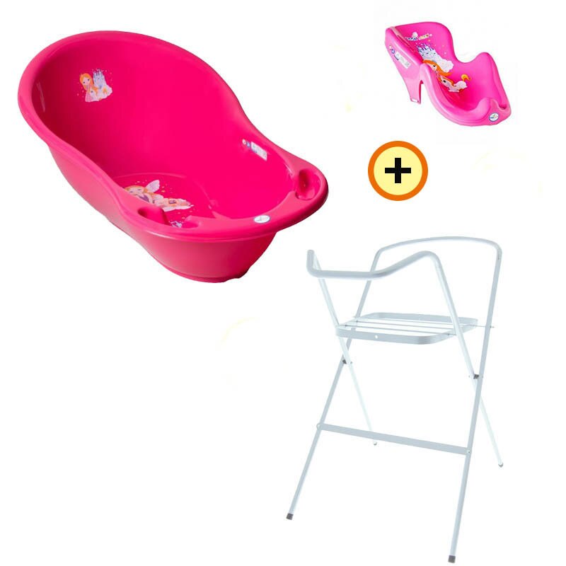 Set cadita roz LP 86 cm + suport metalic + suport anatomic cadita