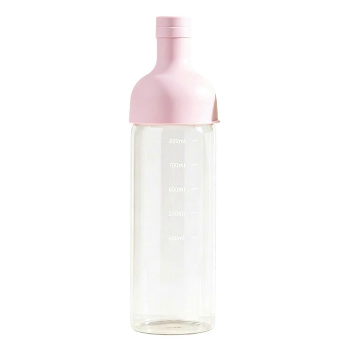 Üveg infúziós kancsó 800ml, légmentesen záródó, hőálló, átlátszó, 8x30cm