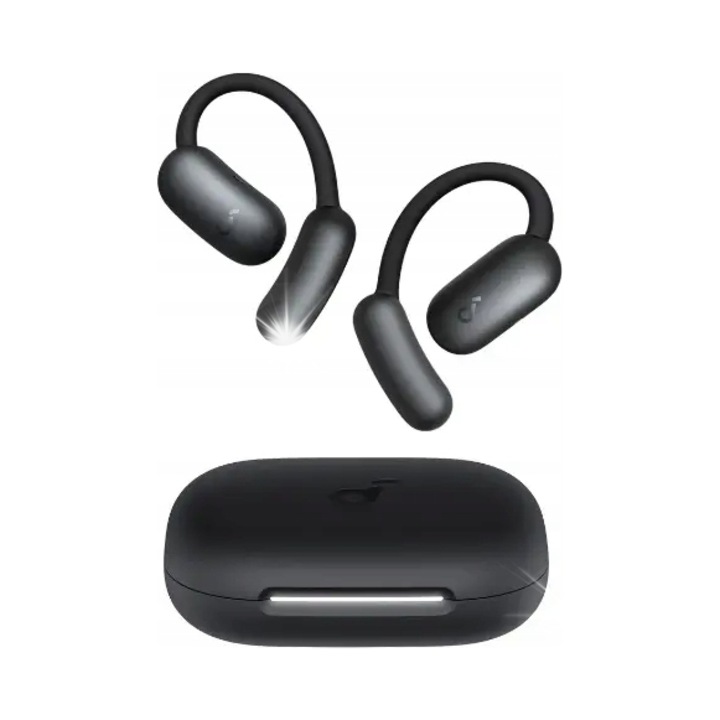 Soundcore Aerofit 2 vezeték nélküli fülhallgató, Bluetooth 5.4, fekete, 10 óra, IP55