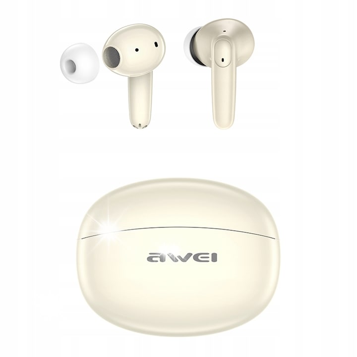 Awei T90 ENC vezeték nélküli fülhallgató, Bluetooth 5.3, 20 óra üzemidő, fekete