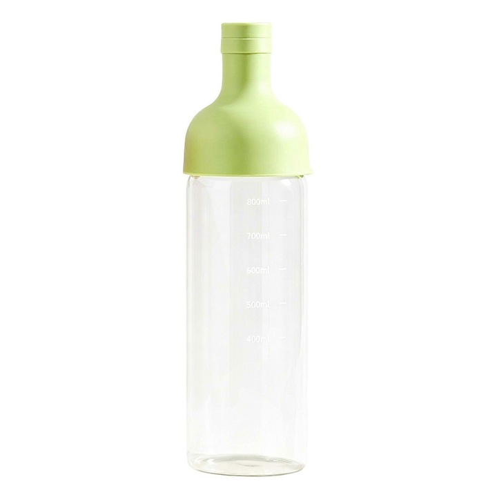 Üveg infúziós kancsó 800ml, légmentesen záródó, hőálló, átlátszó, 8x30cm