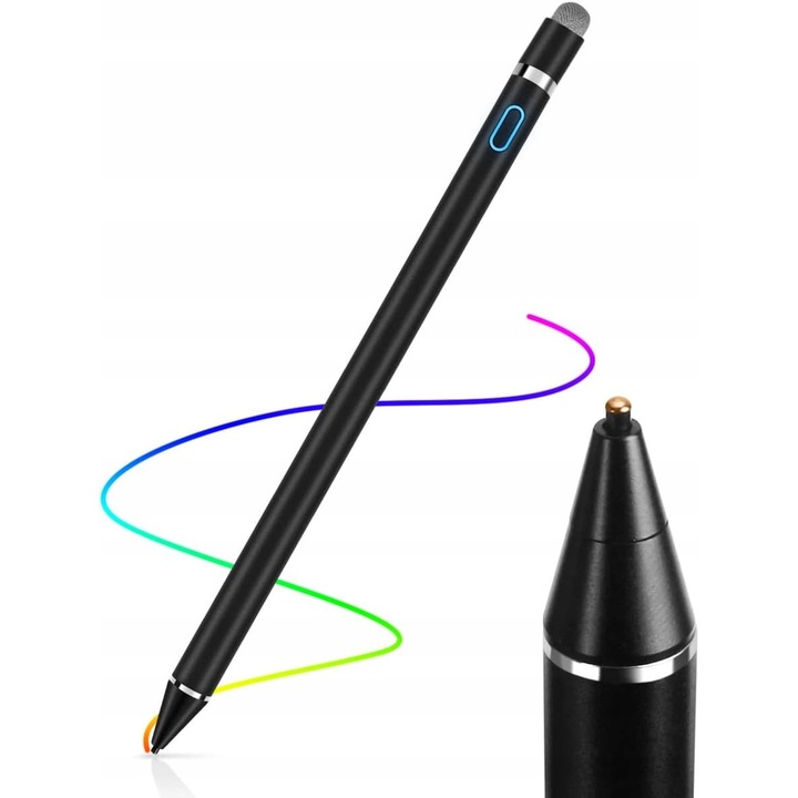 Stylus pen universal pentru tableta si telefon, capacitiv, negru