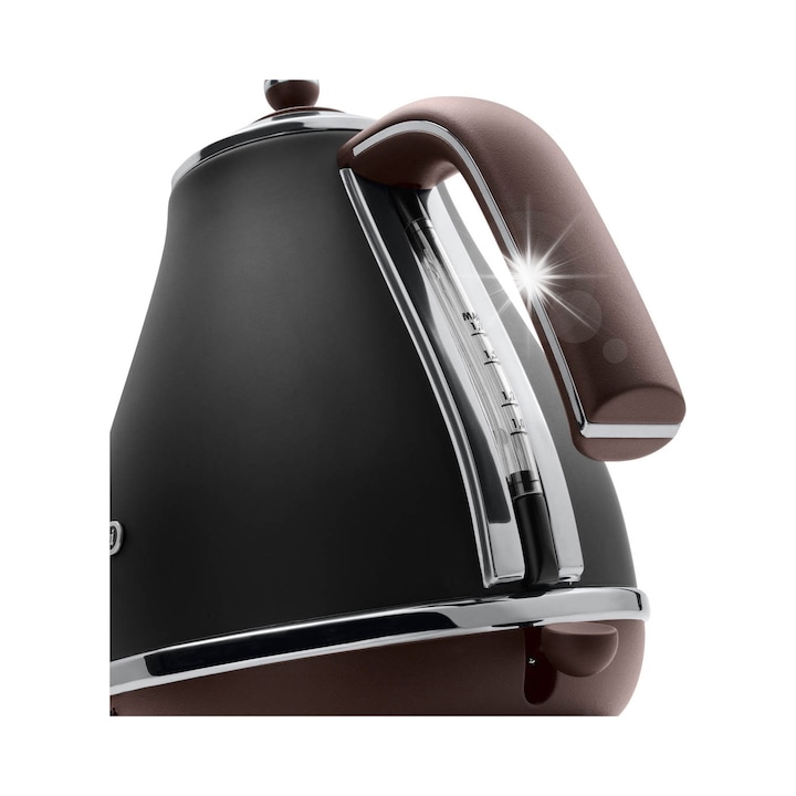 De'Longhi Icona Vintage elektromos vízforraló, 2000W, fekete, 1.7l