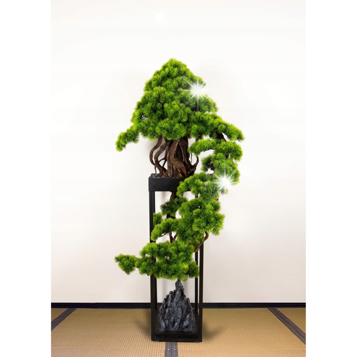Dekoratív beltéri Bonsai OEM, fenyő, 80x165x55cm, többszínű