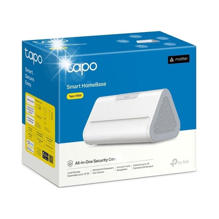 Сървър NAS TP-Link Tapo H500, 16GB, разширение 16TB, HDMI, WLAN, Ethernet