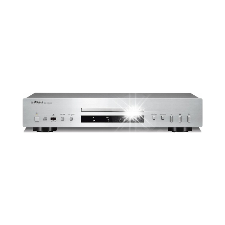 Yamaha CD-S303 CD lejátszó, ezüst, USB, 192kHz/24bit