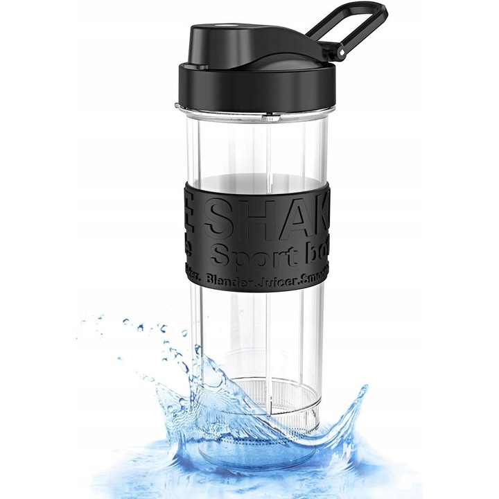 Sport kulacs 570ml Tritan BPA Free, szivárgásmentes, csúszásmentes fogantyúval