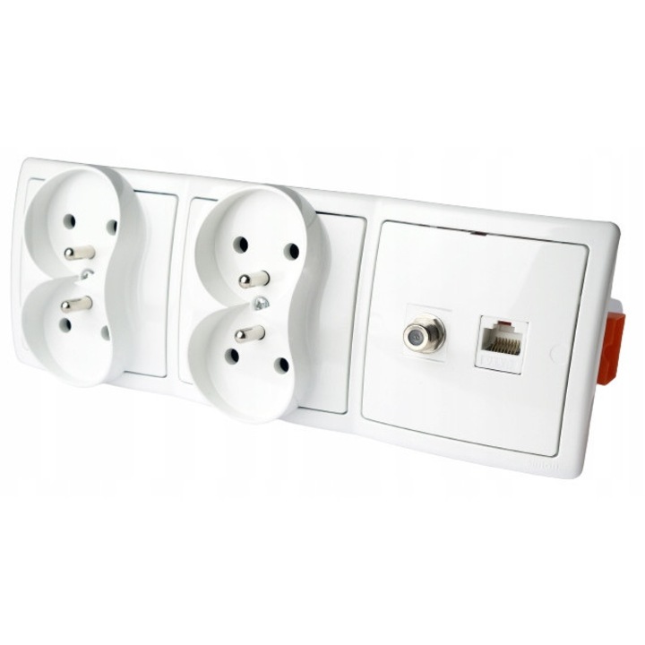 Simon RJ-45 fali aljzat fehér 7,8x22,2x1cm moduláris