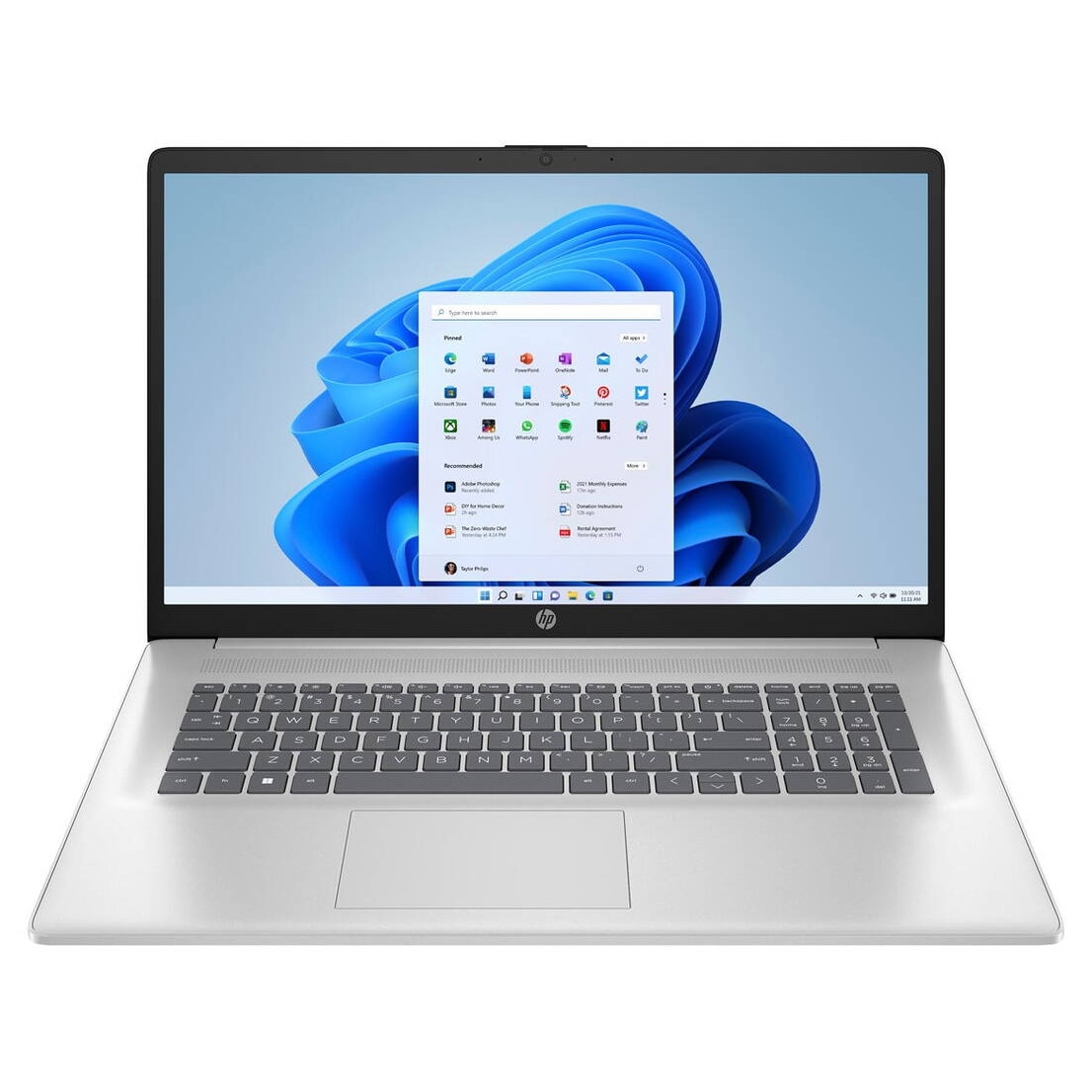 Laptop HP Essential 17 Ryzen 5-7430U 17.3inch 16GB 512GB Windows 11 Home Argintiu
