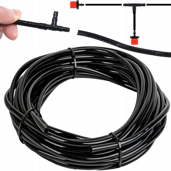 Furtun irigare Volt Polska 4mm 10m negru