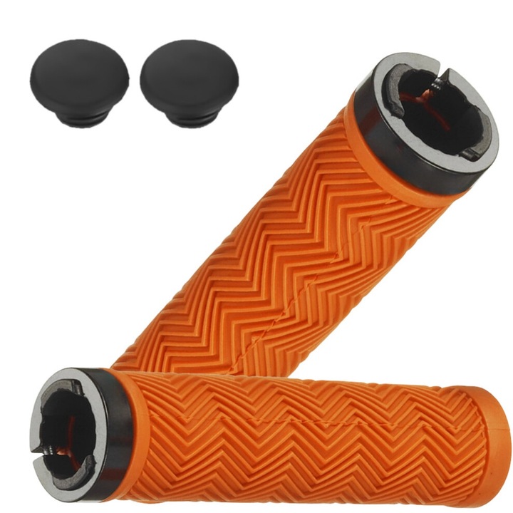 Mansoane bicicleta cauciuc antiderapant, set, 135x31.7mm, multicolor
