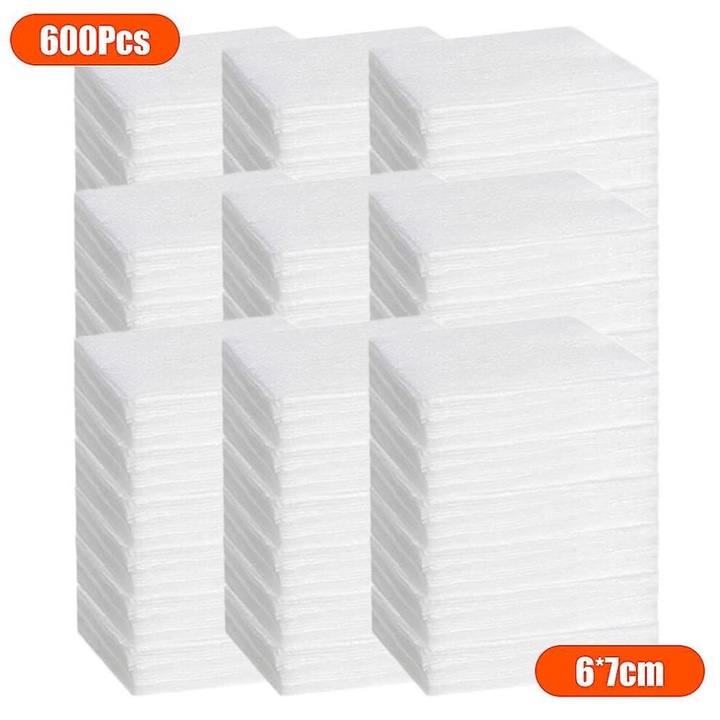 Fegyvertisztító kendők, 600 db, pamut, 6x7cm