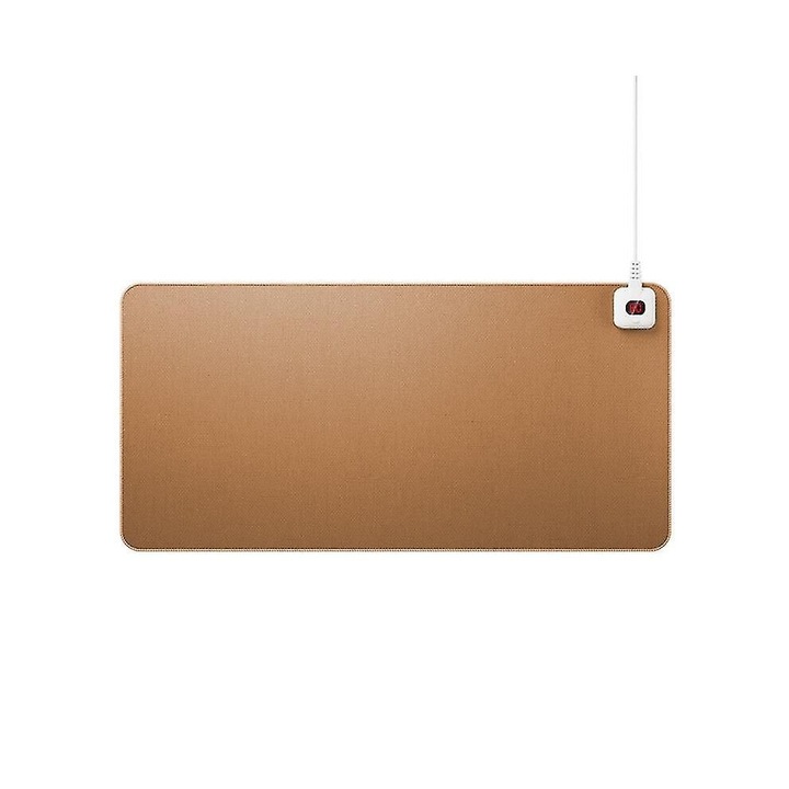 Mousepad incalzit, reglabil, piele ecologica, negru, 52x26cm