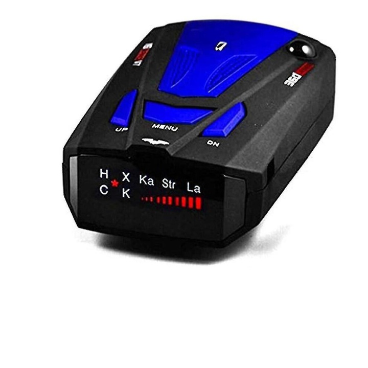 Detector radar auto, gama larga, tehnologie super heterodina, detectare 250-2500m, GPS, negru