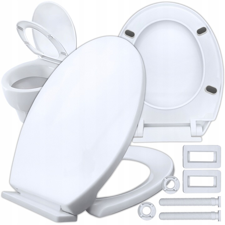 Capac WC Renew Force, universal, alb, 36x45cm, cu inchidere lenta