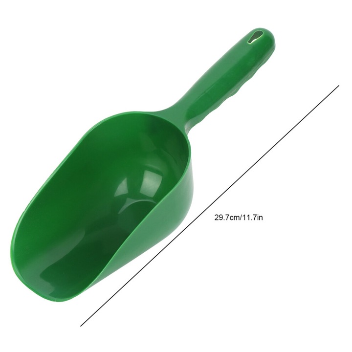 Zöld műanyag kerti lapát 29.7cm multifunkcionális