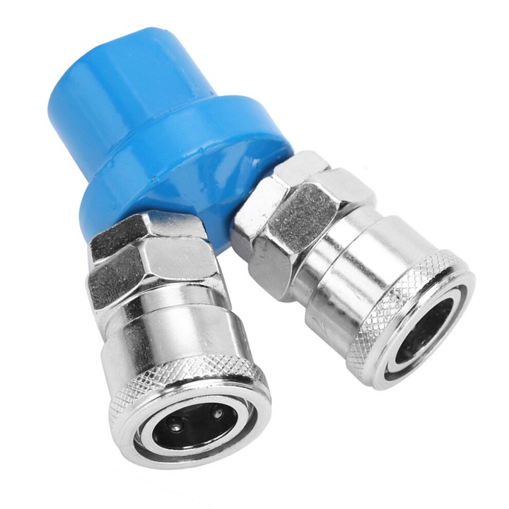Conector pneumatic rapid metalic 1/4 inch, 2 cai, cromat