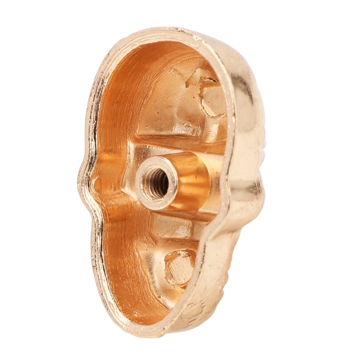 20 db arany színű punk szegecs, koponyafejjel, 15.66x25.24mm