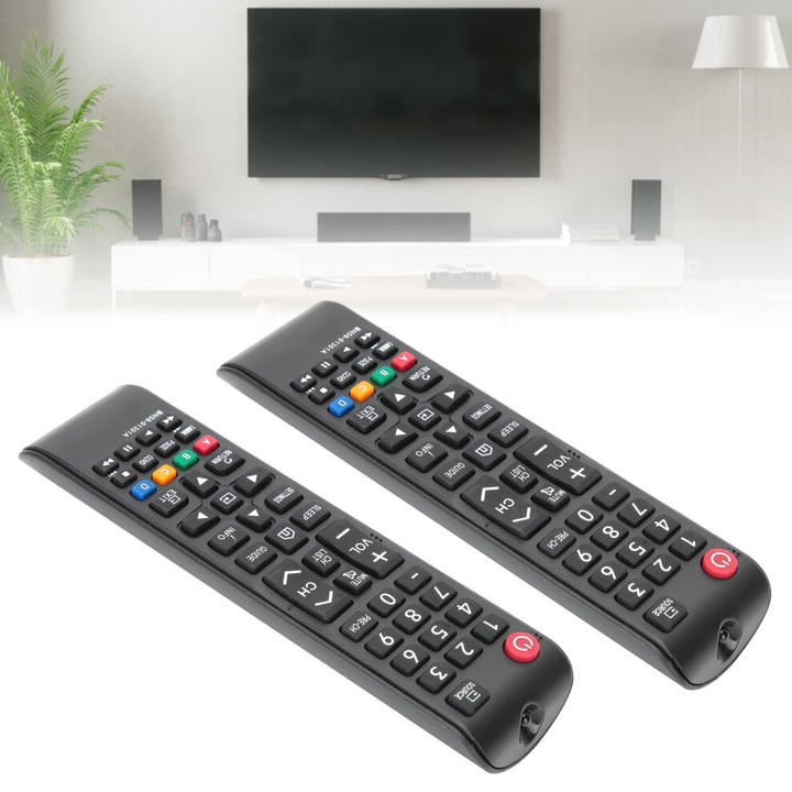 2 db multifunkcionális TV távirányító készlet, fekete, 15x5cm