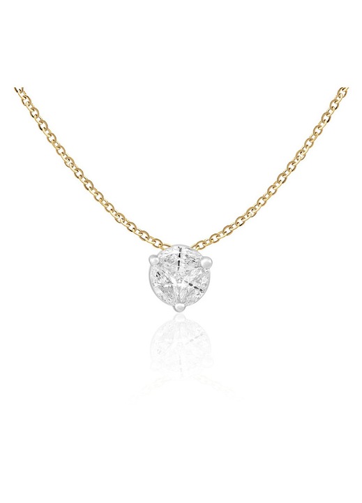 Pandantiv cu Lant Aur 18k Diamante BLANCO'S, PP-32361-CH-Y4045, Lungime Ajustabil 40-45