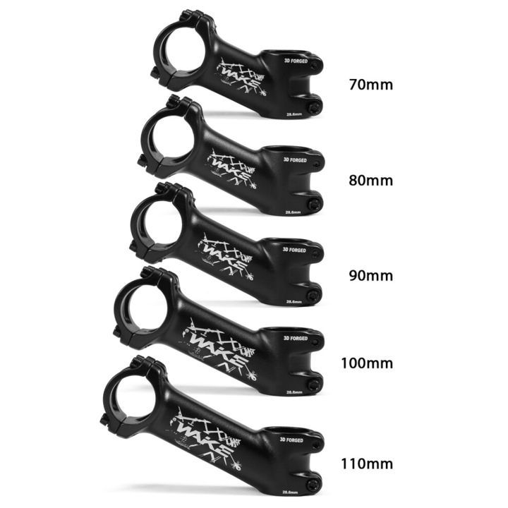 Pipa bicicleta ultrausoara 25°, aluminiu 6061, 31.8mm, 70x110mm