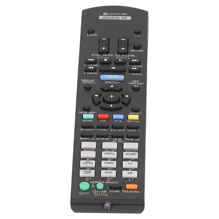 Univerzális távirányító AV rendszerhez, ABS, fekete, 79g