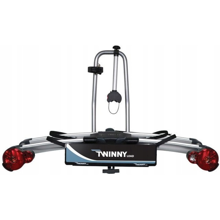 Стойка за велосипеди Twinny Load e-Carrier Ultra сгъваема черно-сребриста 25x74x51см