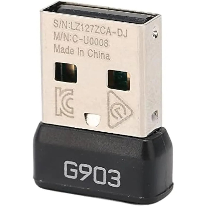 USB vezeték nélküli 2.4G adapter G903 egérhez, kompakt, stabil jel