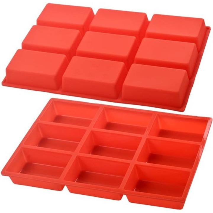Szilikon mini kenyér sütőforma, 2 db-os szett, 31x21x3cm, fekete
