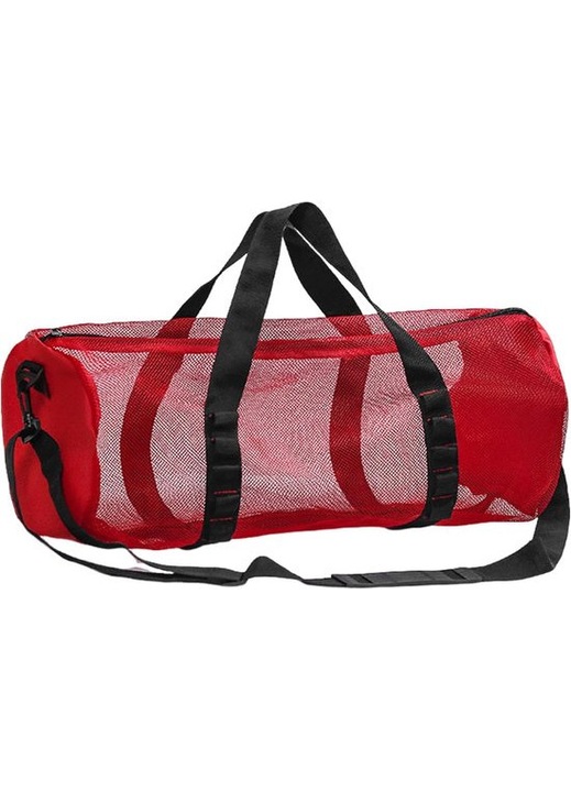 Piros hálós sporttáska 58cm búvárfelszereléshez
