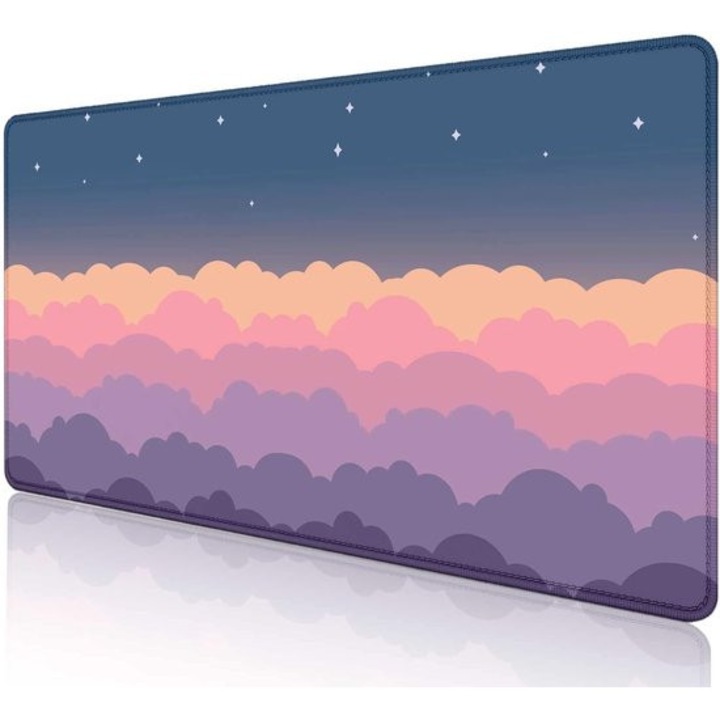 Egérpad gaming, nagy, többszínű, 90x40cm, varrott élek, csúszásmentes