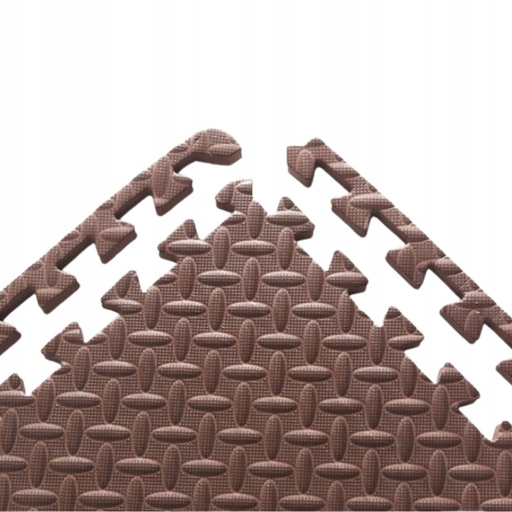Комплект постелки за тренировка Minexo от 4 части, кафяви, 60x60x1см