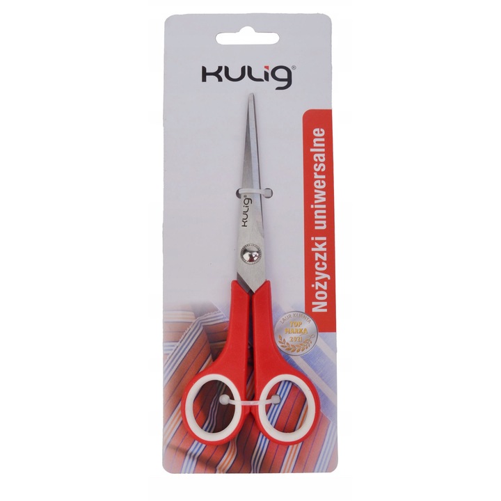 Foarfece universale Kulig 17cm rosu maner moale