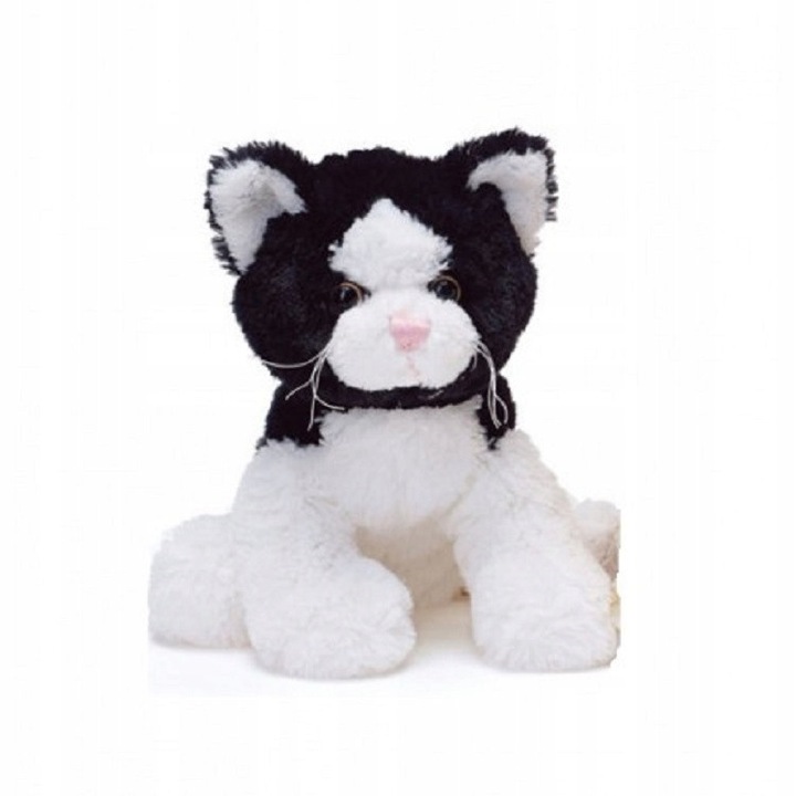 Teddykompaniet macska plüssjáték, fekete-fehér, 25cm