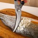 Foarfeca bucatarie, inox, verde, maner antiderapant, 22cm
