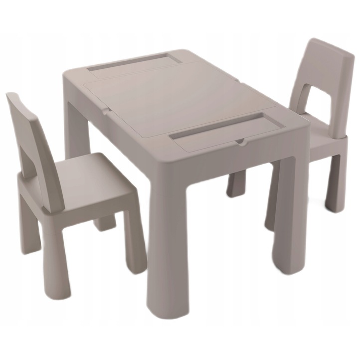 Комплект детски мебели Tega Baby Teggi Multifun маса и 2 стола кафяв 79x54x48см