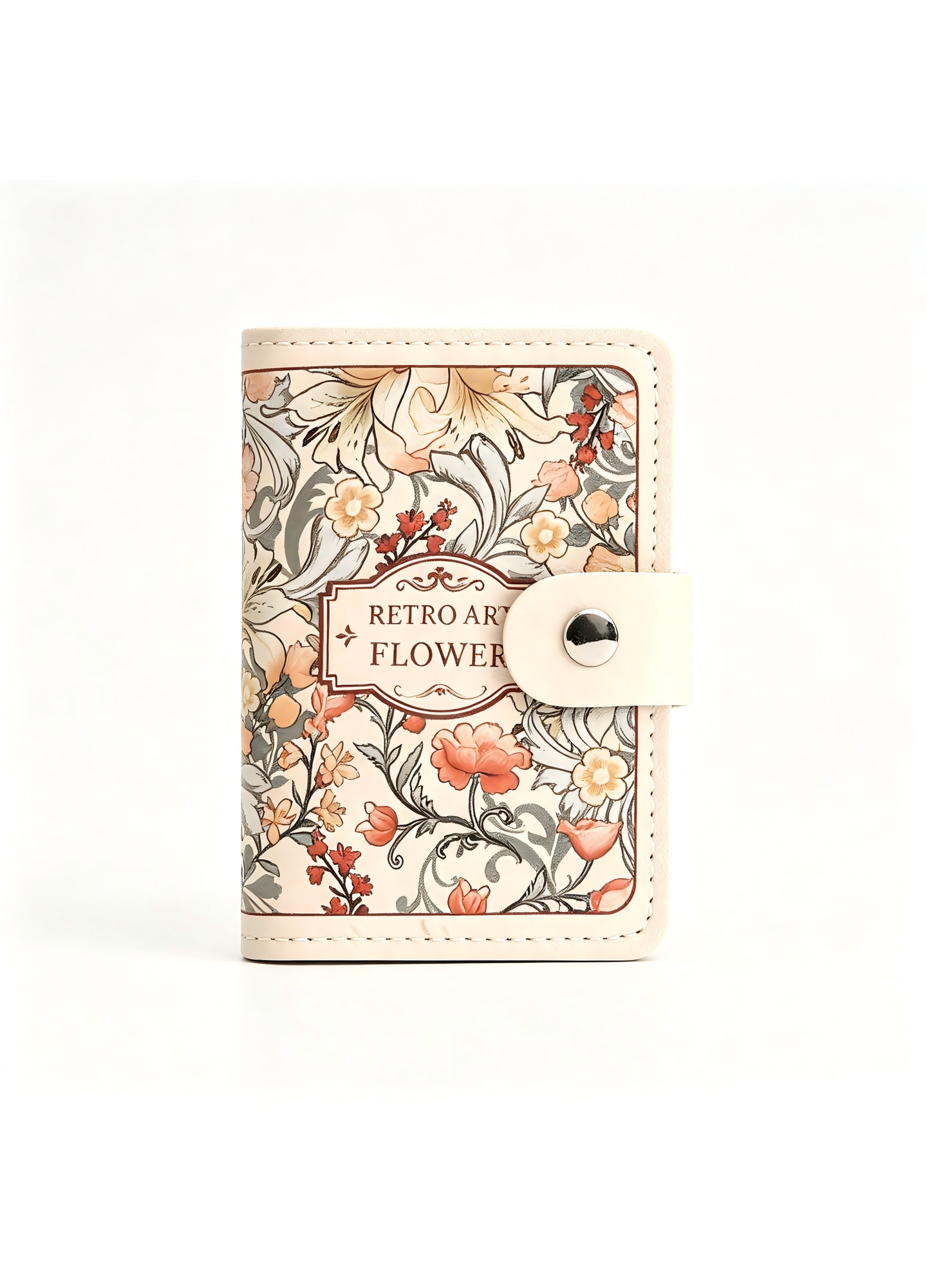 Moto Compact Portofel dama vintage floral, piele, 30 sloturi, maro, compact - eMAG.ro