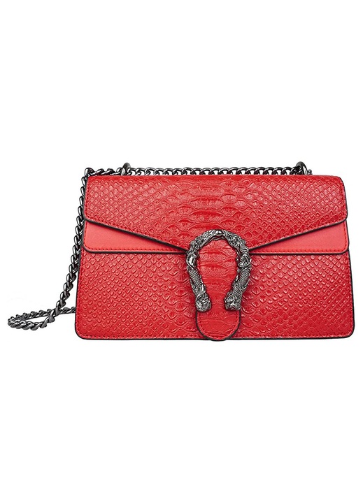 Egyvállas crossbody táska, egyszínű, kis négyzet alakú cipzáras táska tinédzsereknek, piros