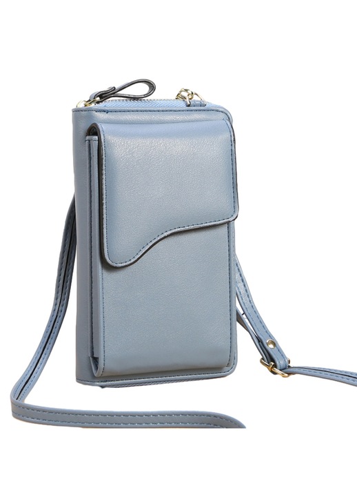 Kis bőr válltáska, crossbody táska, mobiltelefon pénztárca, kézitáska, könnyű crossbody táskák nőknek, kék
