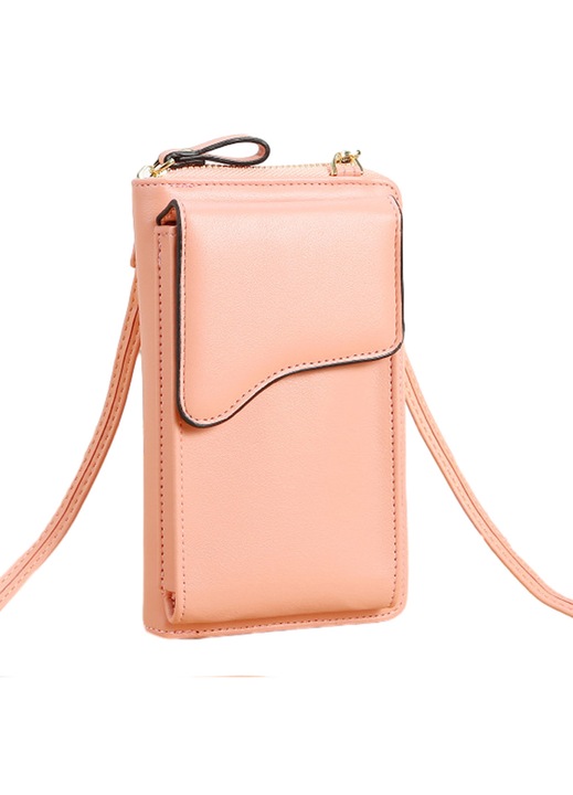 Kis bőr válltáska, crossbody táska, mobiltelefon pénztárca, kézitáska, könnyű crossbody táskák nőknek, rózsaszín